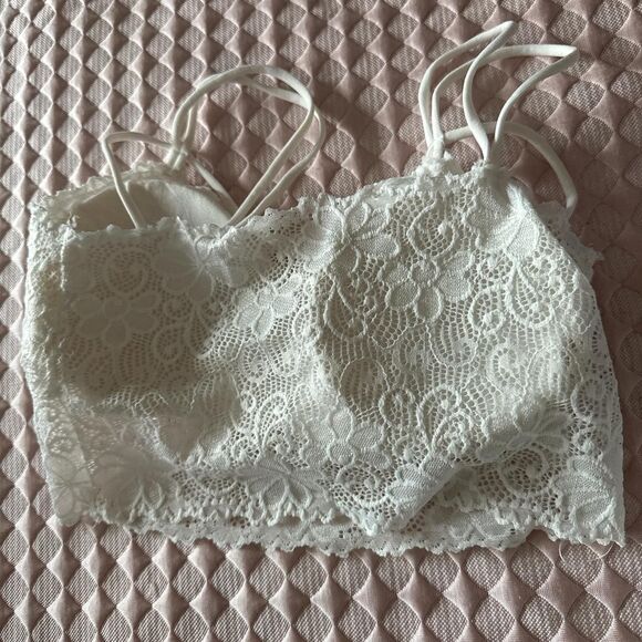 White Lace Strappy Bralette - Picture 3 of 4